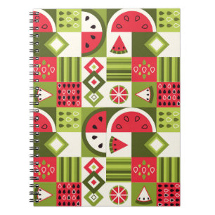 Decorative Watermelon Elements Art Print Notebook