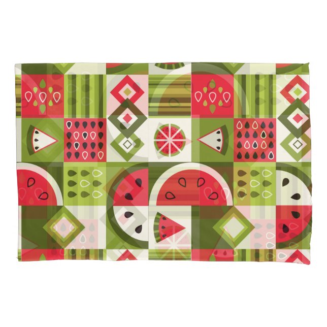 Decorative Watermelon Elements Art Print Pillowcase (Front)