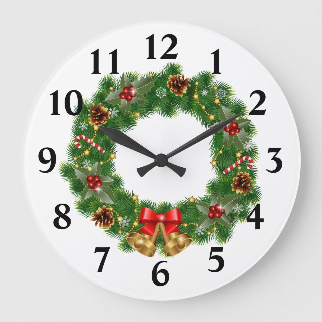 Decorative Wreath Large Clock (Front)
