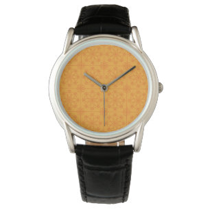 Decorative yellow mandala geometric Pattern Watch