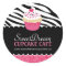 Decorative Zebra Print Cupcake Jar Stickers
