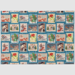Decoupag Vintage Christmas Postcard Tissue Paper