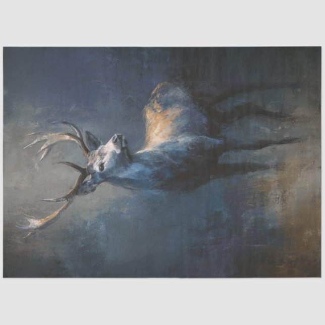 Decoupage 11 Point Deer Whispers of Wild  Tissue Paper (Front)