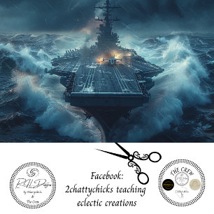 Decoupage 250th American Aircraft Carrier Storm  Tissue Paper