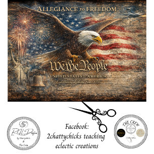Decoupage 250th Celebration WE THE PEOPLE Tissue Paper
