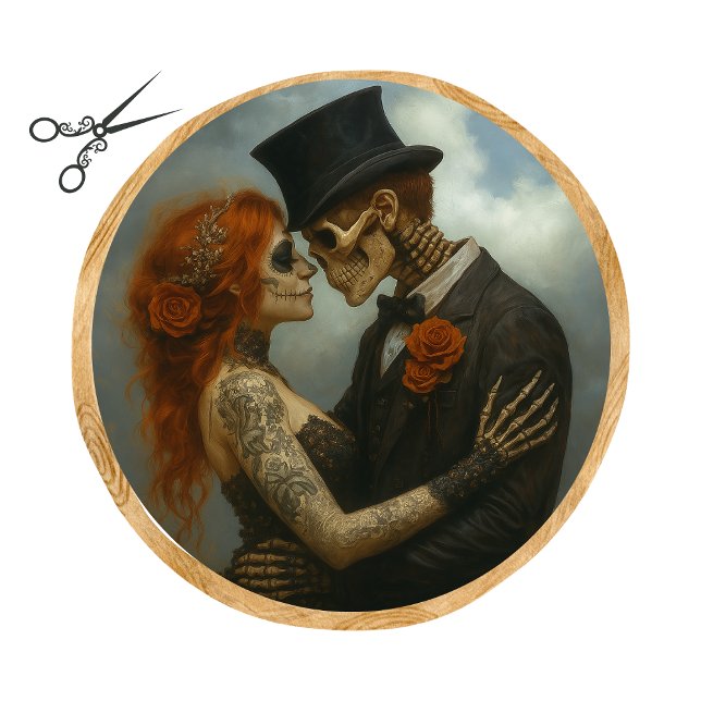 Decoupage 2 Skeleton Lovers Getting Married  Tissue Paper (Creator Uploaded)