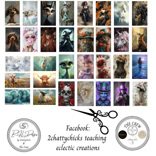 Decoupage 32 Designs 3x5 Inches Collage Scrapbook Tissue Paper (Creator Uploaded)