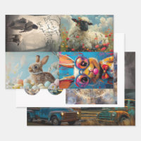 Decoupage 3 Designs Easter, Trucks, Coasters