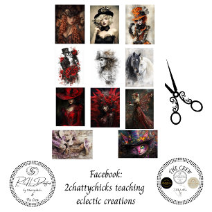 Decoupage 5x7 Steampunk Jesters Pirates & More  Tissue Paper