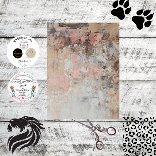 Decoupage Abstract Faux Finish Matches Leopard  Tissue Paper