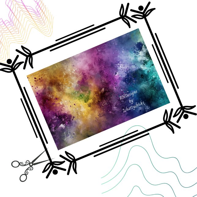 Decoupage Abstract Mixed Media Purple Yellow Green Tissue Paper (Creator Uploaded)