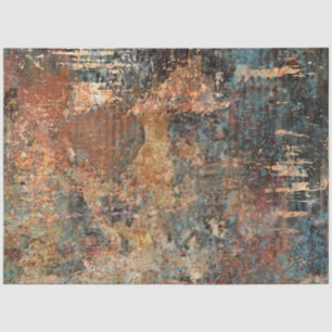 Decoupage Abstract Rust Orange Brown Bronze  Tissue Paper