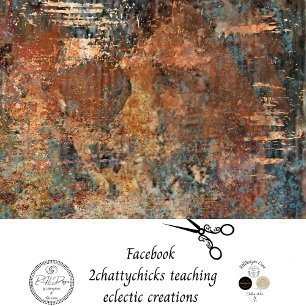 Decoupage Abstract Rust Orange Brown Bronze  Tissue Paper