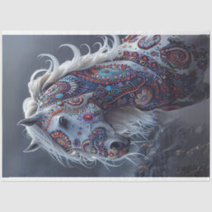 Decoupage American Indian Painted Horse Aura Tissue Paper