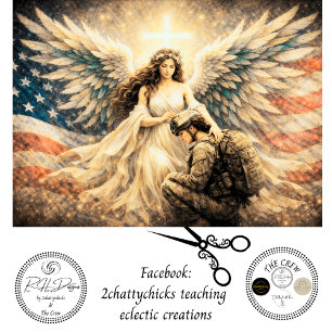 Decoupage Angelic Guardian of Soldier Tissue Paper