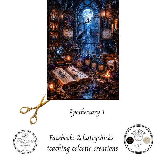 Decoupage Apothecary Alchemists Art  Tissue Paper (Creator Uploaded)