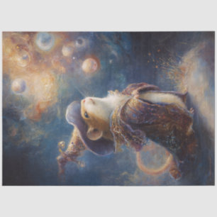 Decoupage Artistic Mouse Watching the Universe Tissue Paper