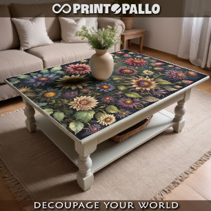 Decoupage - Assorted magic flowers -  Tissue Paper