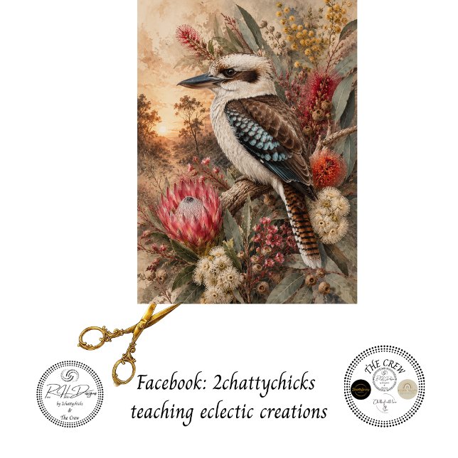 Decoupage Australian Kookaburra Native Bird Tissue Paper (Creator Uploaded)