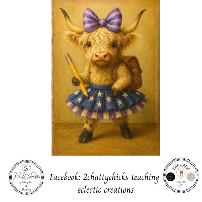 Decoupage Back School Highland Backpack Tissue Paper (Creator Uploaded)