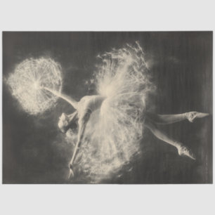 Decoupage Ballet Dancer Luminescent Dandelion  Tissue Paper