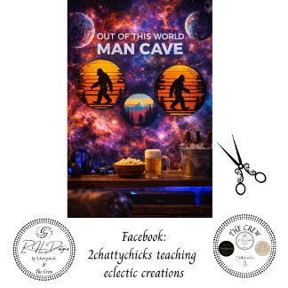 Decoupage Bigfoot Bold Orange Black 12 & 10 Inch  Tissue Paper