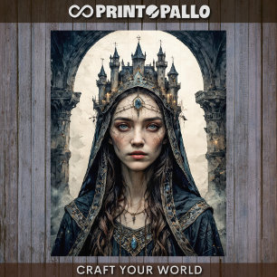 Decoupage - Black Castle Queen -  Tissue Paper