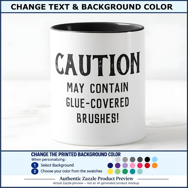 Decoupage Brushes Quote Custom BW04 Funny Craft Mug (Creator Uploaded)