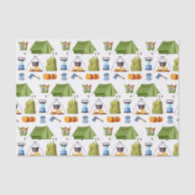 Decoupage Camping Camp Tent Birthday Party