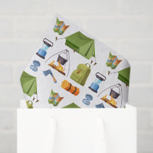 Decoupage Camping Camp Tent Birthday Party