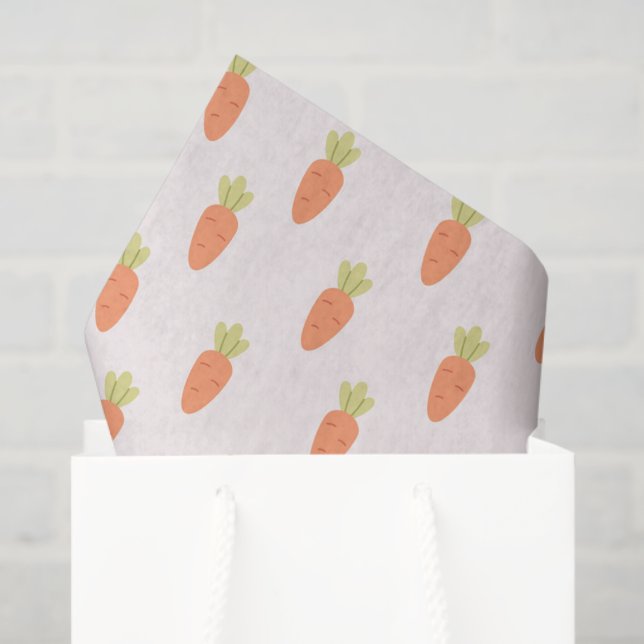 Decoupage Carrots Tissue Paper (Gift Bag)