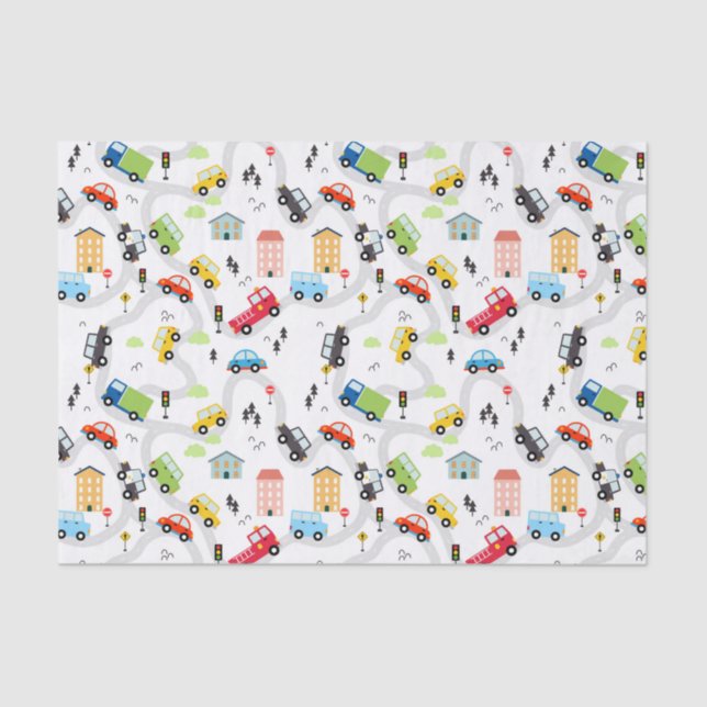 Decoupage Cars Trucks  Tissue Paper (Front)