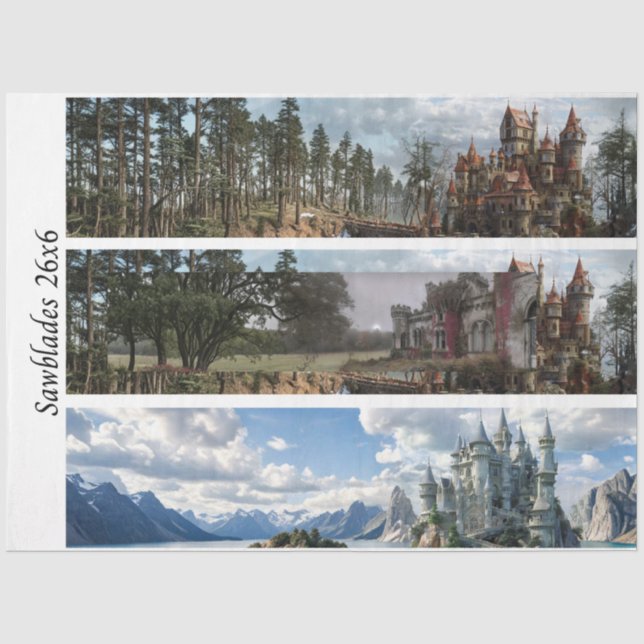 Decoupage Castle Ireland for Signs & Handsaws  Tissue Paper (Front)