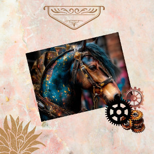 Decoupage Celestial Bronze Patina Horse Steampunk  Tissue Paper