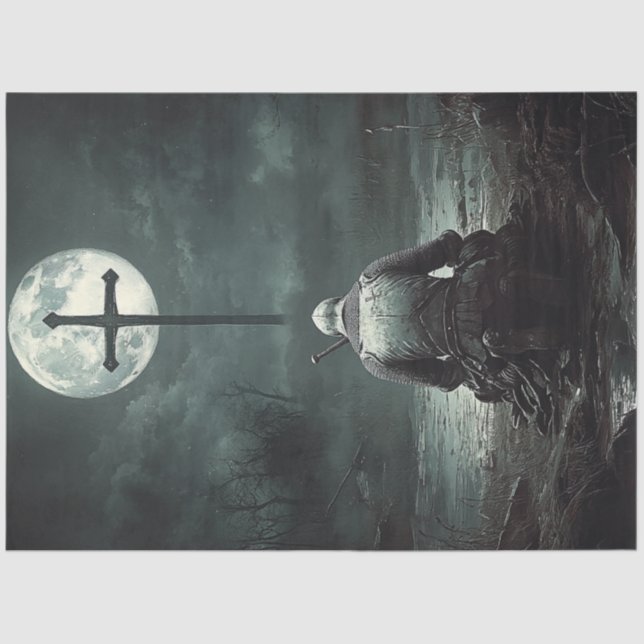 Decoupage Christian Warrior Easter Celebration Tissue Paper (Front)