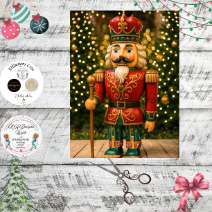 Decoupage Classic Nutcracker Red Green Tissue Paper