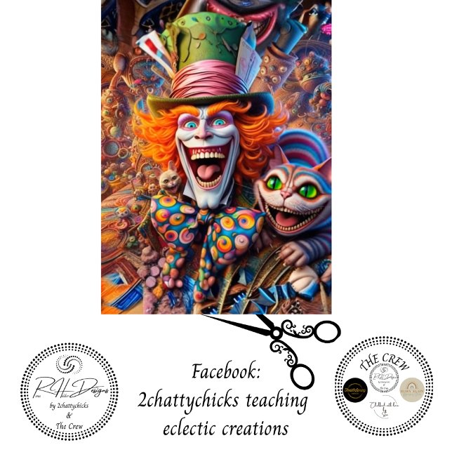 Decoupage Clown & Cat Chaos Enchanted Forest  Tissue Paper (Creator Uploaded)