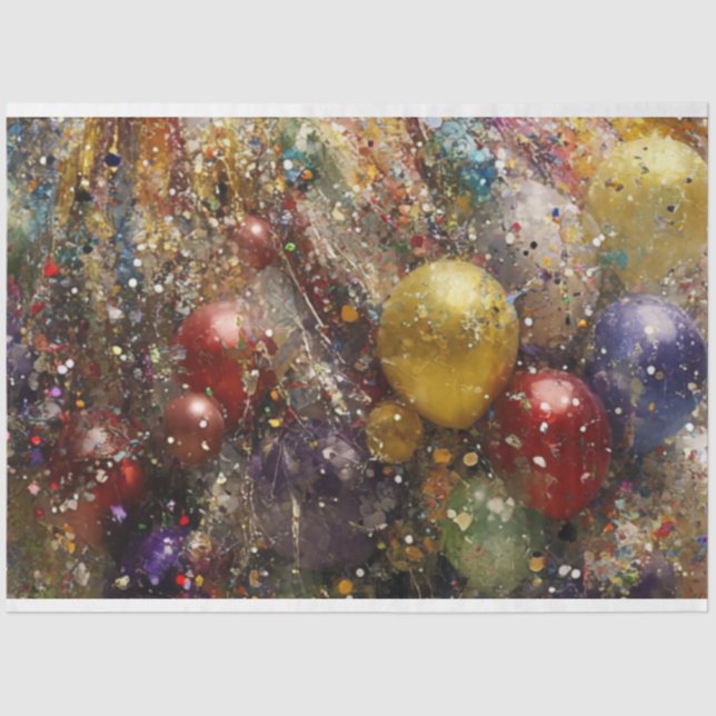 Decoupage Confetti Jubilee At The Big Top Circus Tissue Paper (Front)