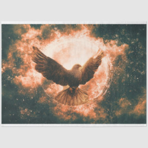 Decoupage Cosmic Atmosphere Eagle Wings Spread Tissue Paper