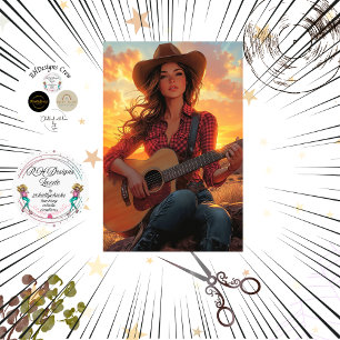 Decoupage Country Girl Character DEBBIE Tissue Paper