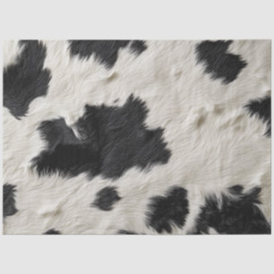 Decoupage Cowhide Black White Background Tissue Paper