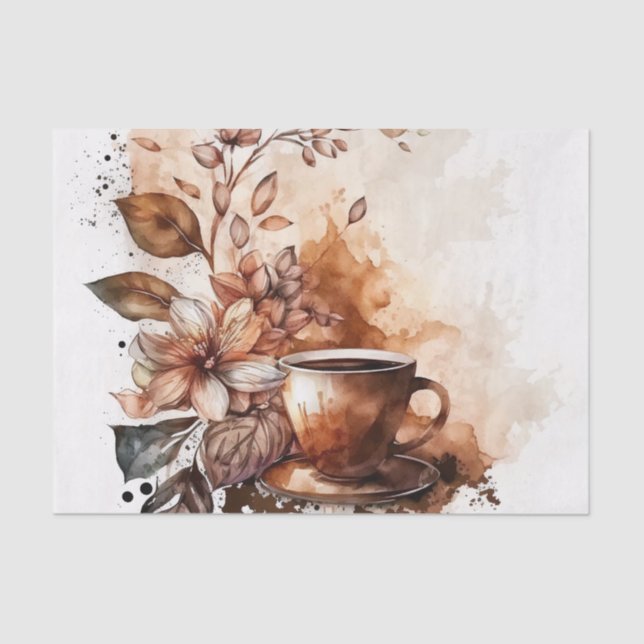 Decoupage crafters coffee lovers  tissue paper (Front)