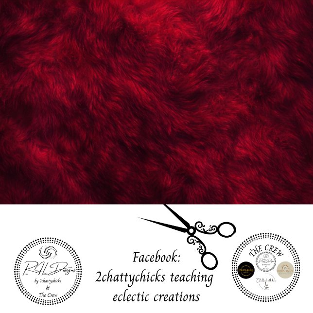 Decoupage Crimson Faux Fur Texture Background  Tissue Paper (Creator Uploaded)