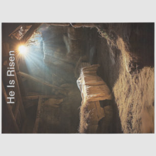 Decoupage Customisable Jesus He Is Risen Tissue Paper