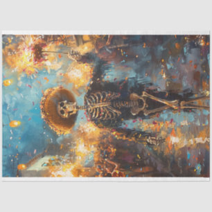 Decoupage Day of Dead Celebrations Fireworks Tissue Paper