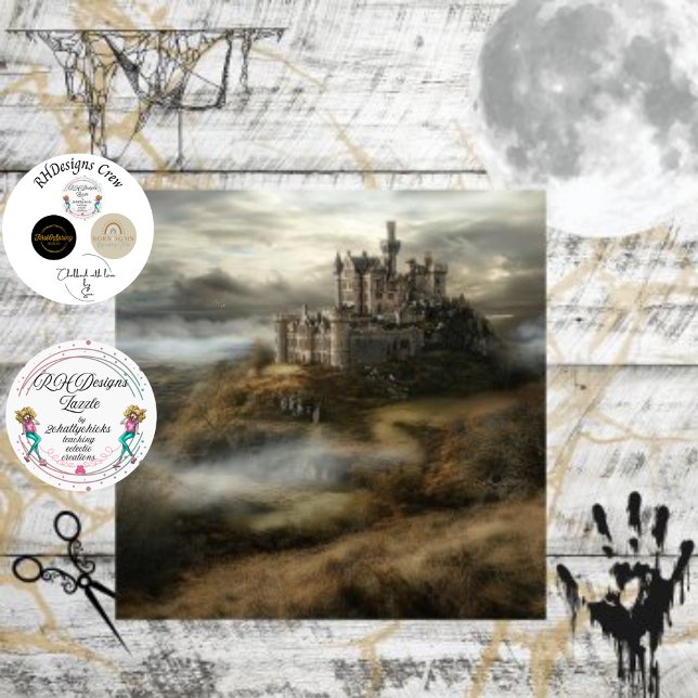 Decoupage Dracula Castle in Ireland  Tissue Paper (Creator Uploaded)