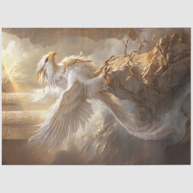 Decoupage Dramatic Griffon Ancient Columns Royal  Tissue Paper (Front)