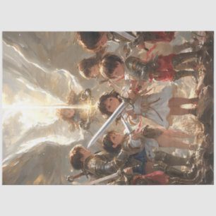 Decoupage Easter Sunday Children Gathering Tissue Paper