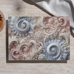 Decoupage Elegant Gradient Pastel Lace Pattern Tissue Paper