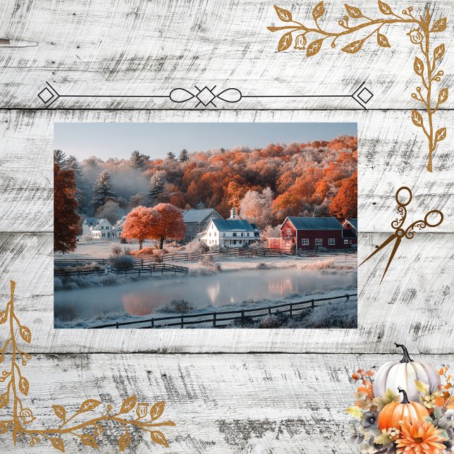 Decoupage England Fall Frost Autumn Fiery Hues Tissue Paper (Creator Uploaded)